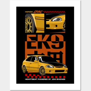 Civic Type R EK9 JDM Car Posters and Art